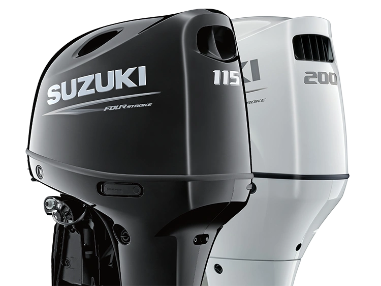 Suzuki DF115 and DF200 outboard engines from Ferry Marine, authorised Suzuki outboard dealer in Scotland