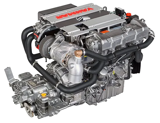 Yanmar 4LV150 marine engine with gearbox Turbocharged Yanmar 4LV150 marine diesel engine with marine gearbox for a shaft drive installation